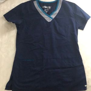 Navy blue scrub top
